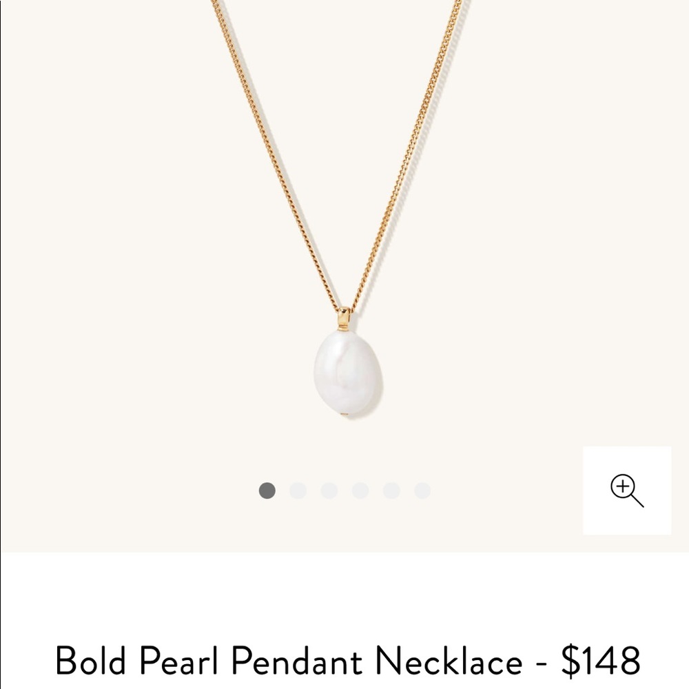Mejuri gold and pearl necklace